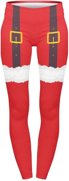 Highwaisted Leggings (10-16 UK Size) - Santa Girl