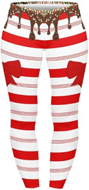 Curve Leggings (14-18 UK Size) - Sweet Candy Cane
