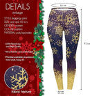 Regular Leggings (8-14 UK Size) - Golden Snowflake
