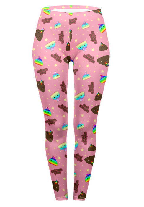 Regular Leggings (8-12 UK Size) - Poopicorn - Kukubird-UK