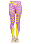 Regular Leggings (8-12 UK Size) - Pink Neon Sport - Kukubird-UK