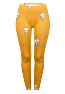 Regular Leggings (8-12 UK Size) - Mustard Iris
