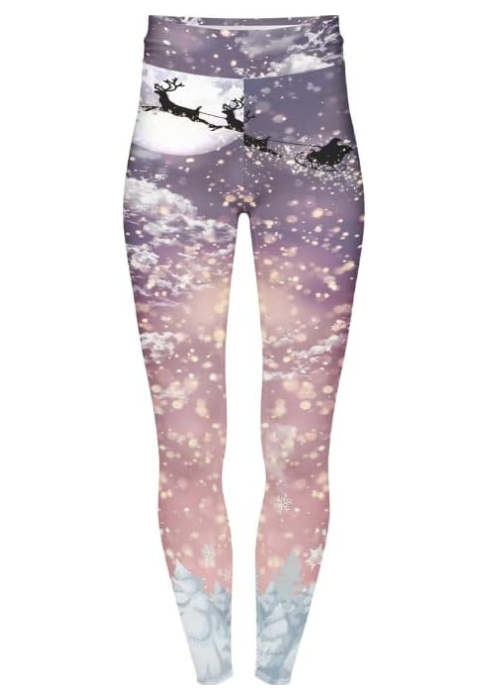 Highwaisted Leggings (10-16 UK Size) - Santas Flight