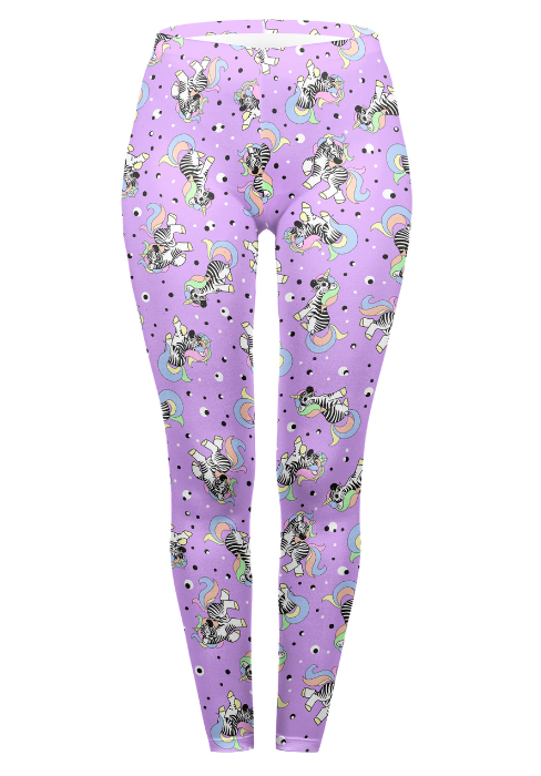 Regular Leggings (8-12 UK Size) - Zebracorn - Kukubird-UK