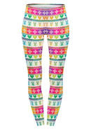 Regular Leggings (8-14 UK Size) - Winter Rainbow