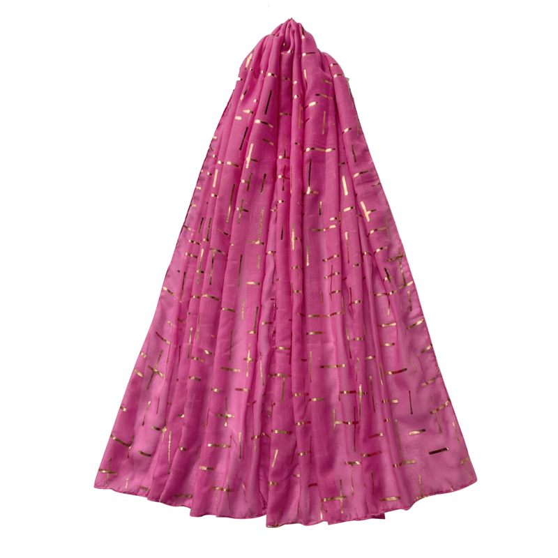 Dash Rose Gold Foiled Scarf