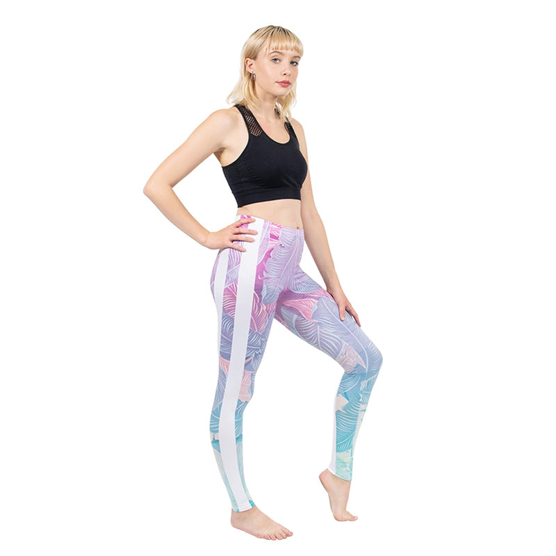 Regular Leggings (8-12 UK Size) - Luminous Leaves Active - Kukubird-UK