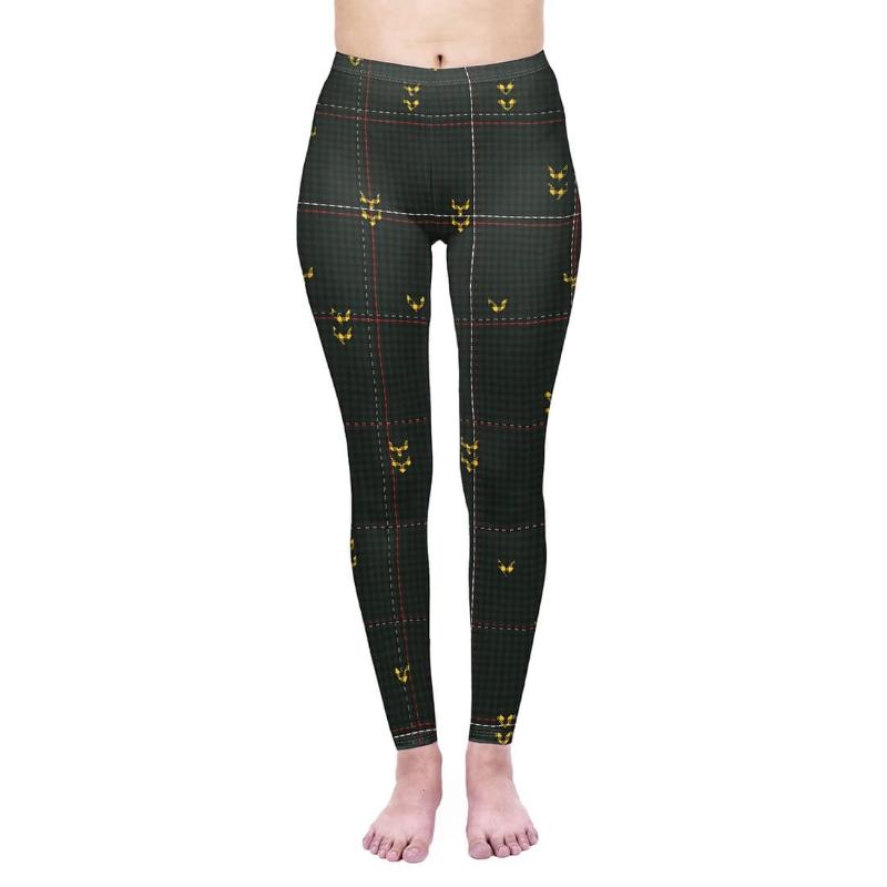 Regular Leggings (8-12 UK Size) - Deep Wood Check - Kukubird-UK