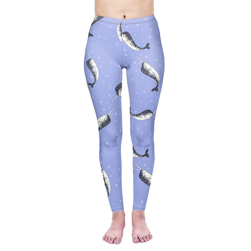 Regular Leggings (8-12 UK Size) - Narwhal - Kukubird_UK