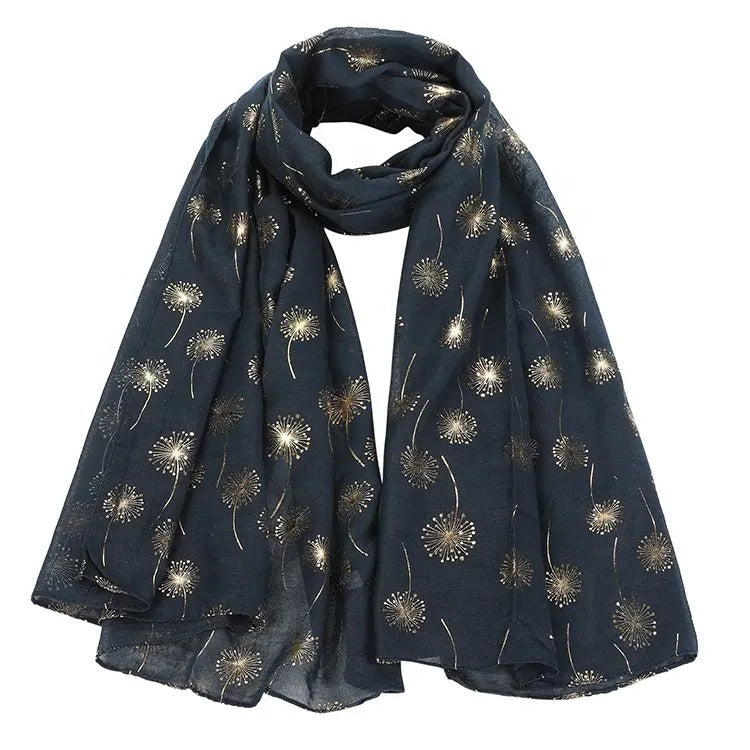 Dandelions Golden Foiled Scarf