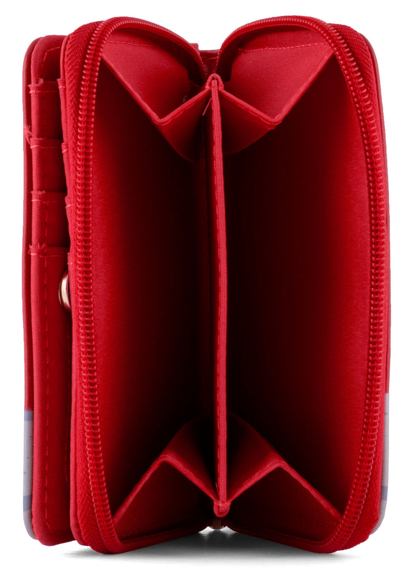 Kukubird Medium Purse 3 owl's floral - Red - Kukubird_UK