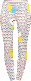 Regular Leggings (8-12 UK Size) - Stacked Cherry Kiss - Kukubird_UK