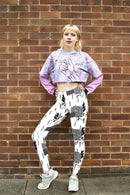 Regular Leggings (8-12 UK Size) - Houndstooth - Kukubird_UK