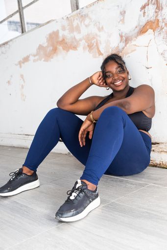 The Navy Basic's High Waist Leggings - Kukubird_UK