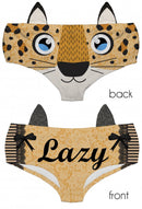 Ear Pantie - Lazy Leopard (6-10 UK Size) - Kukubird_UK