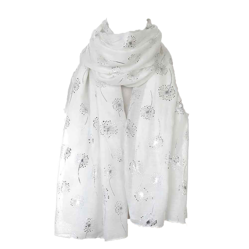 Dandelion Silver Foiled Scarf
