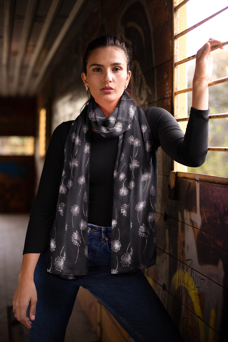 Dandelions Golden Foiled Scarf