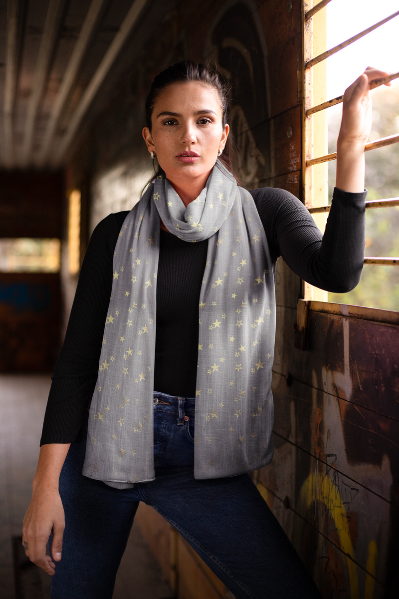 Gold Star Foiled Scarf